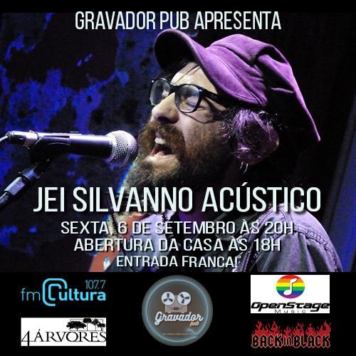 Jei Silvanno Acústico ao Vivo no Gravador com Entrada Franca!