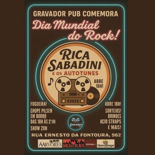 Rica Sabadini & Os Autotunes Celebram o Dia Mundial do Rock no Gravador