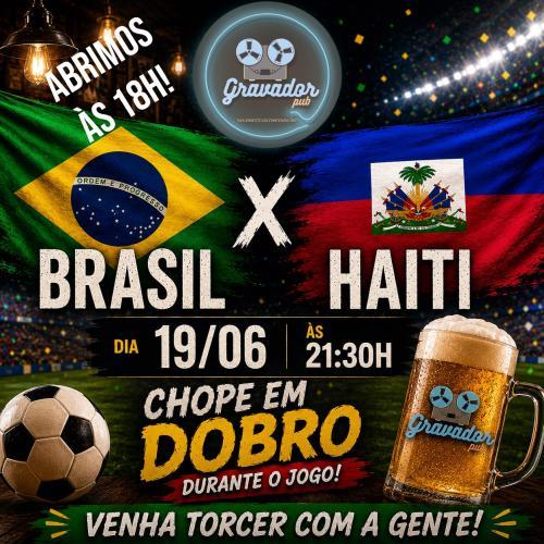 Brasil x Haiti - Copa do Mundo 2026 no Telão do Gravador Pub!
